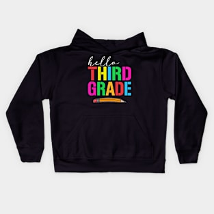 hello third Grade Kids Hoodie